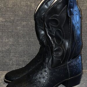 Classic Black Kids Cowboy Boots